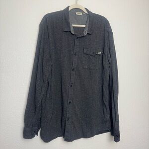 Vans Dark Gray Button-Down Flannel Shirt‎